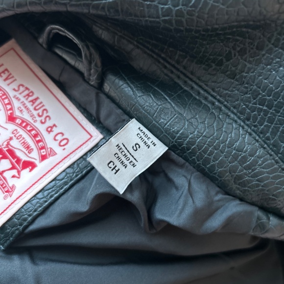(SOLD) Levis Croc Moto Leather Jacket - Picture 5 of 6